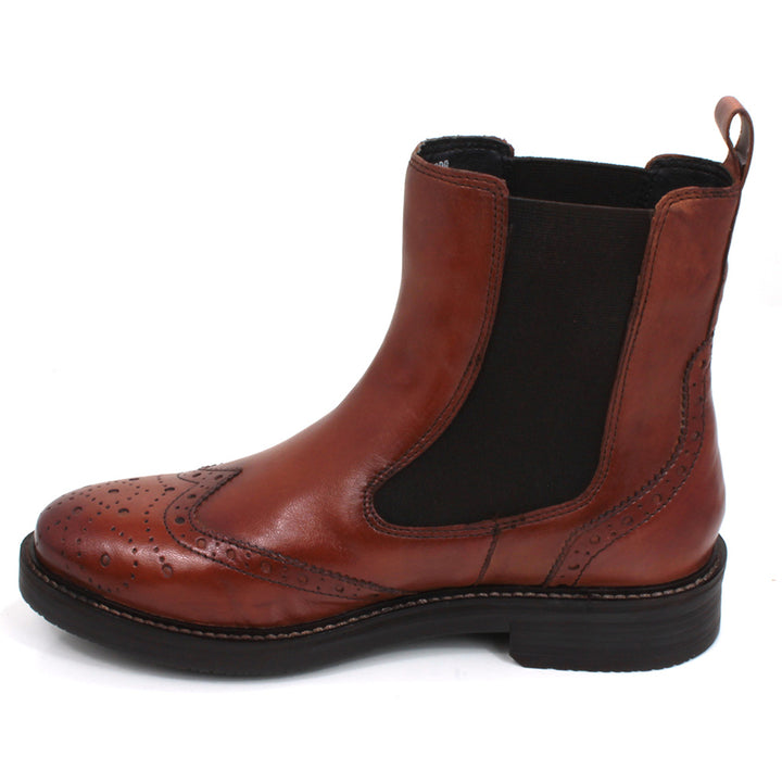 Bagatt Leather Chelsea Boots in Cognac