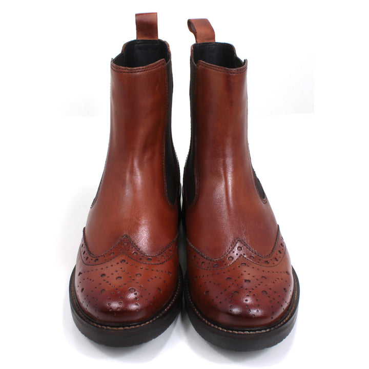Bagatt Leather Chelsea Boots in Cognac