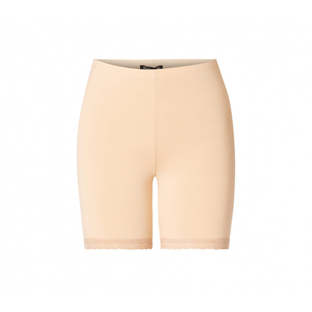 Lace Trim Cycle Shorts - Nude