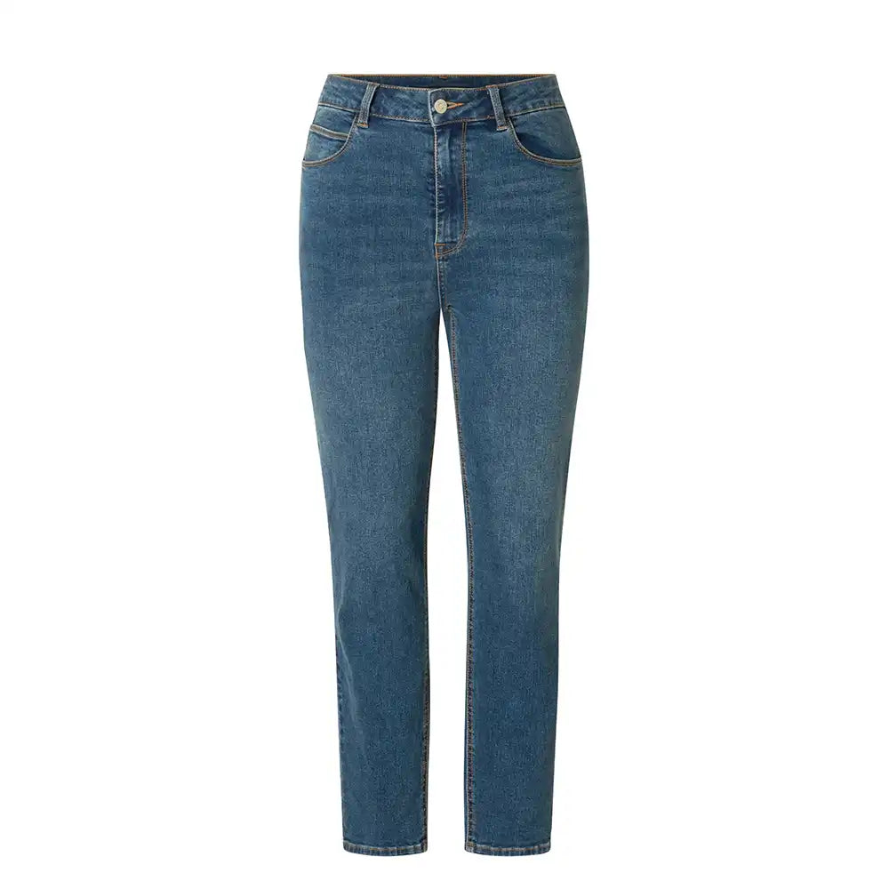 Blue jeans on a white background