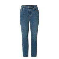 Blue jeans on a white background