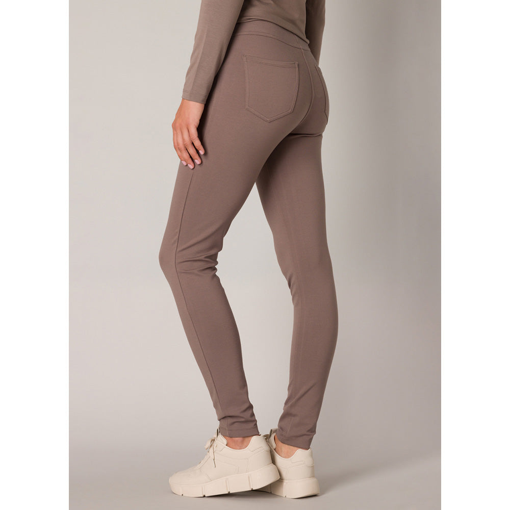 Slim Fit Thick Treggings - Taupe