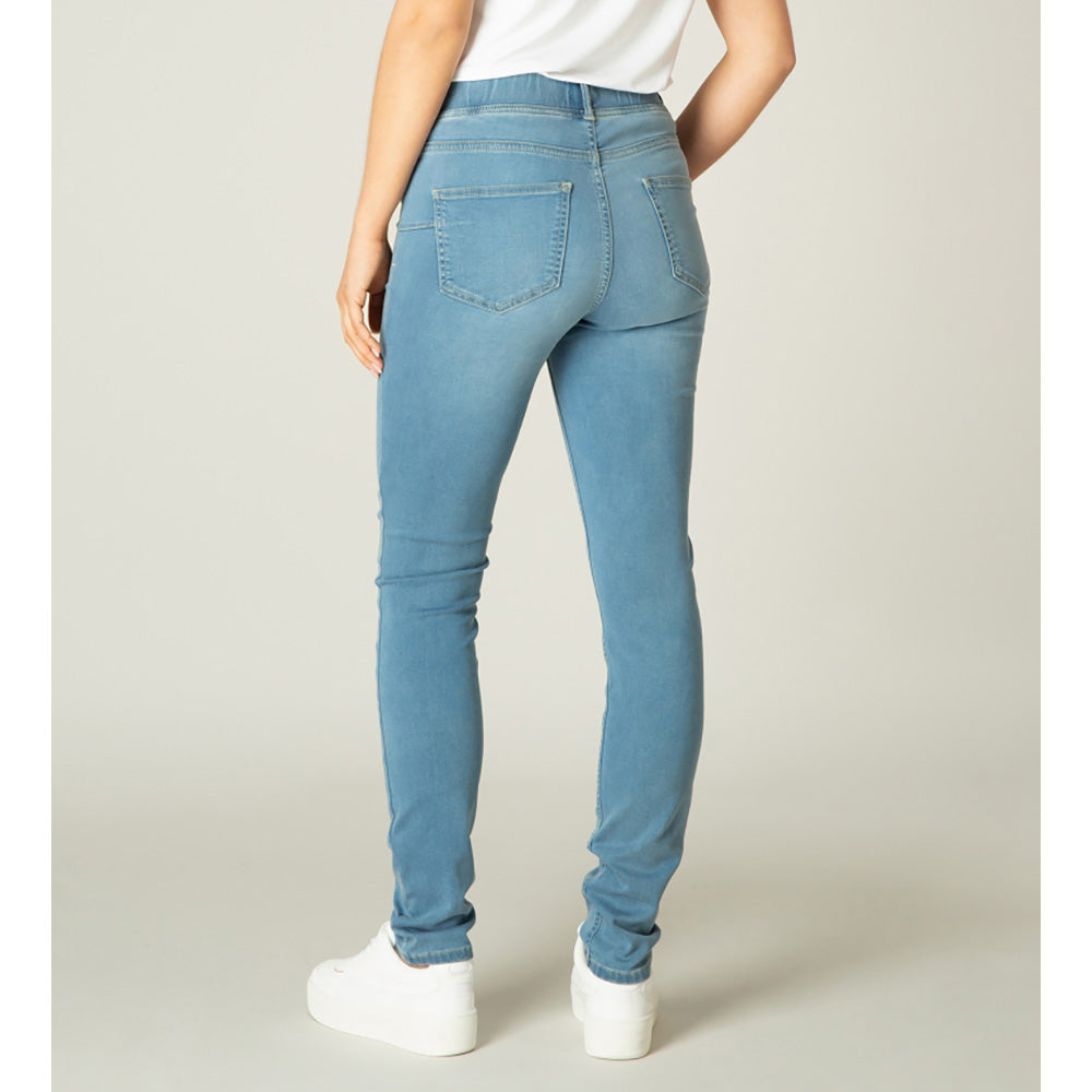 Denim Look Treggings - Light Blue