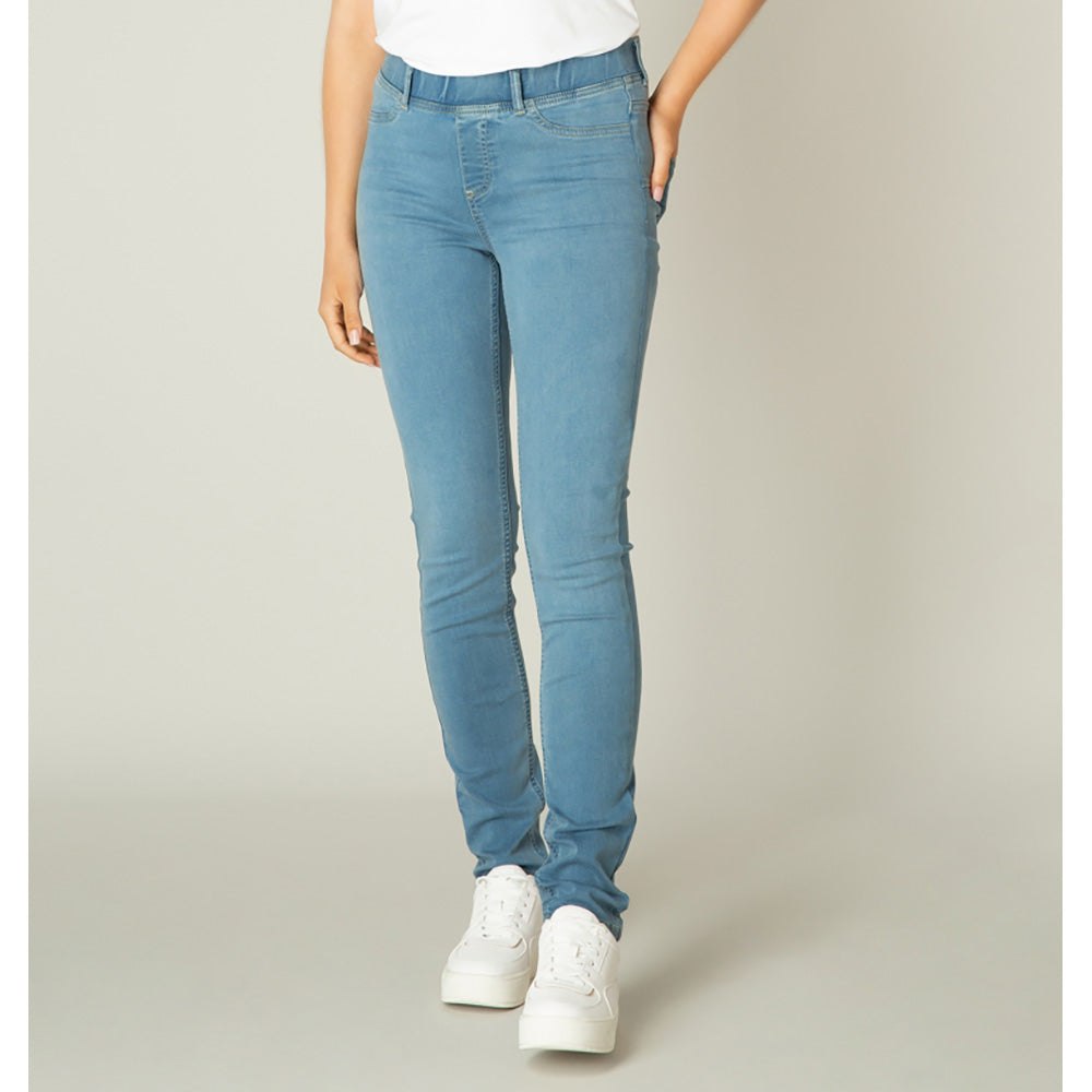 Denim Look Treggings - Light Blue