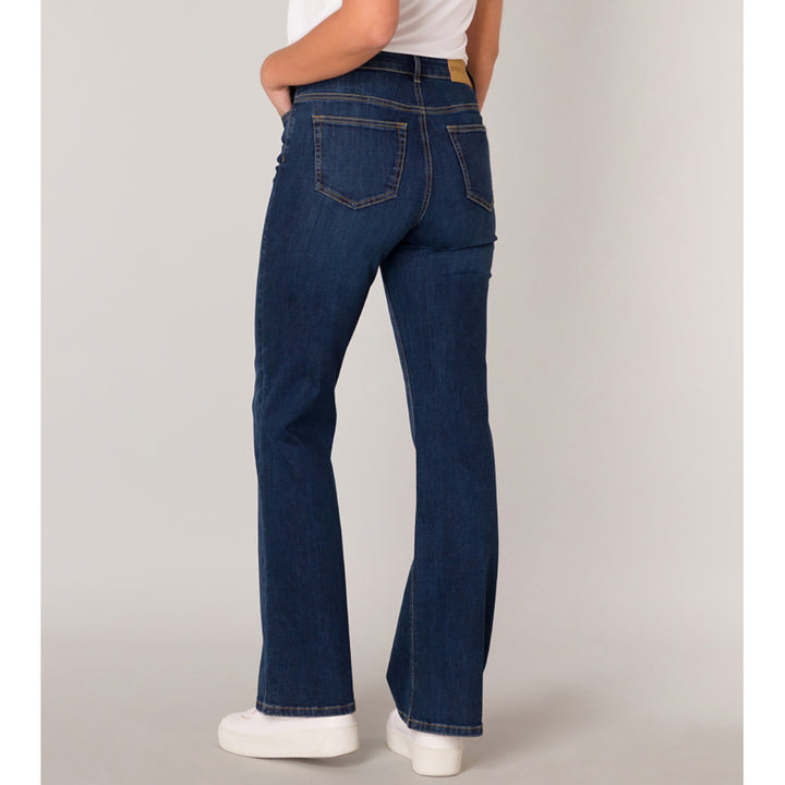 Base Level Yvan Mid Blue Flared Jeans