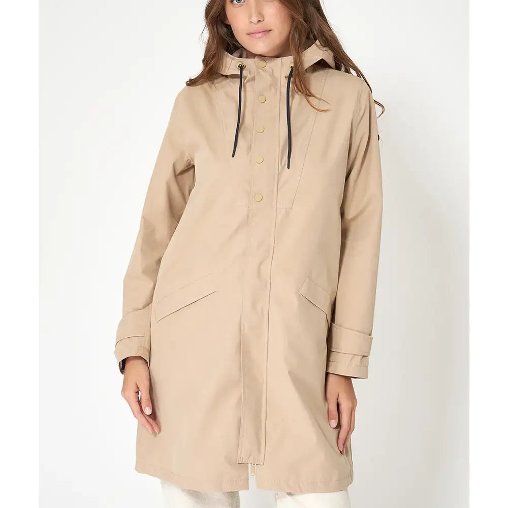 Long Waterproof Raincoat - Bisque