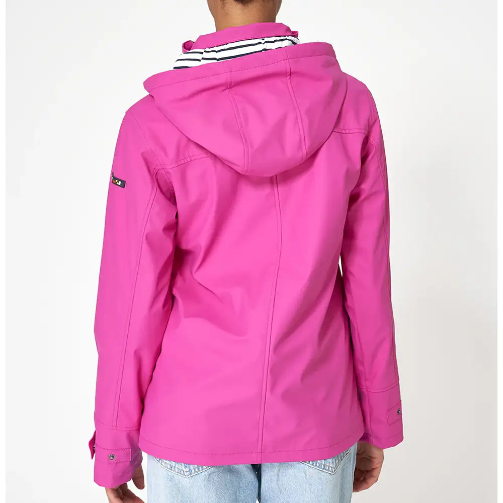 Toggle Fastening Waterproof Jacket - Persian Rose