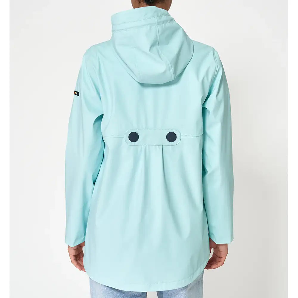 Short Waterproof Raincoat - Cadet Blue