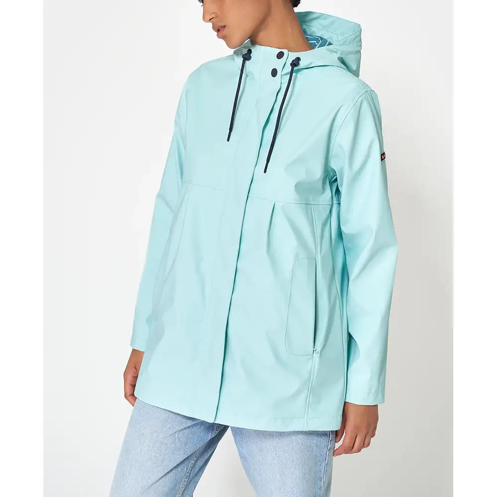 Short Waterproof Raincoat - Cadet Blue