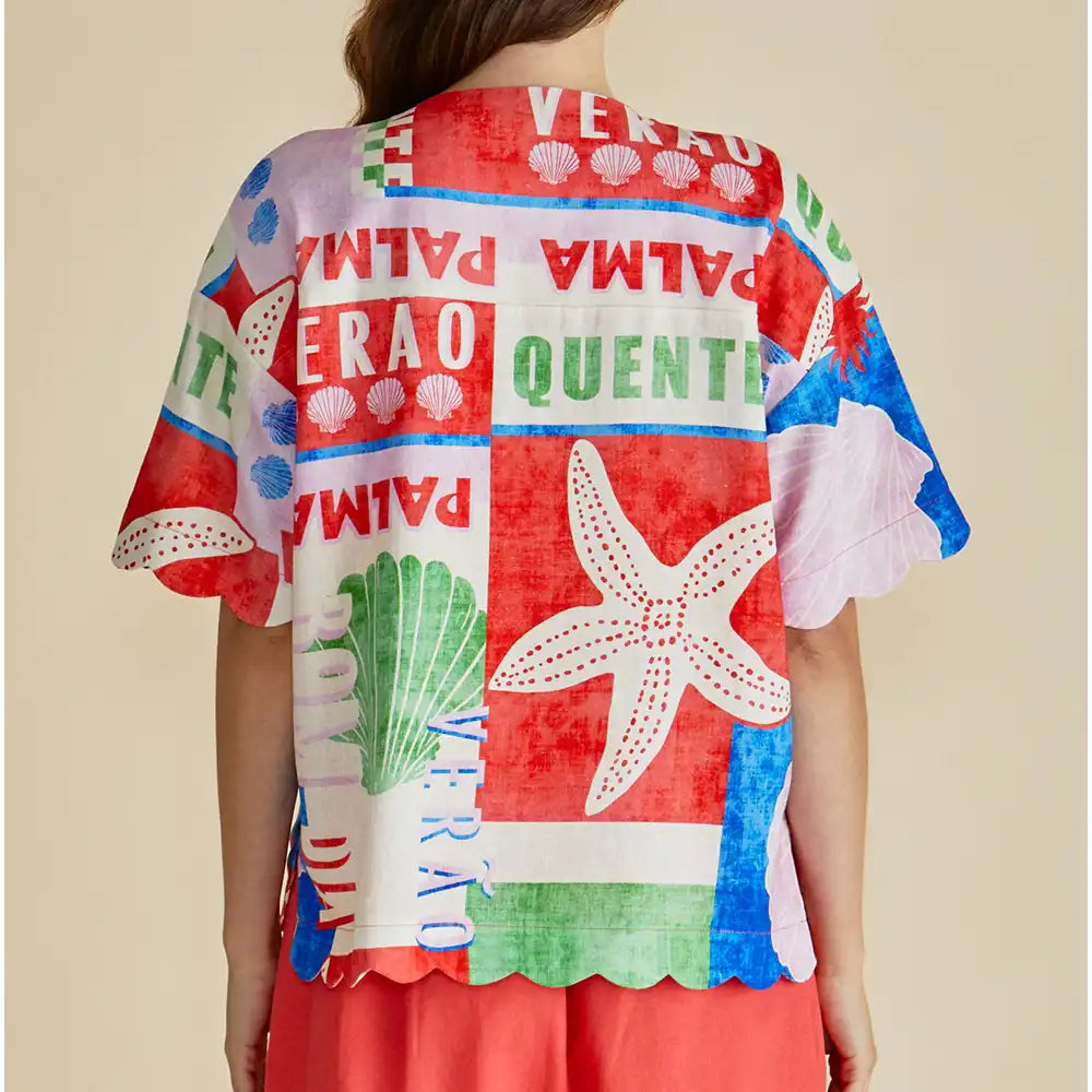 Sea Scarlett Shirt - Seashell Print