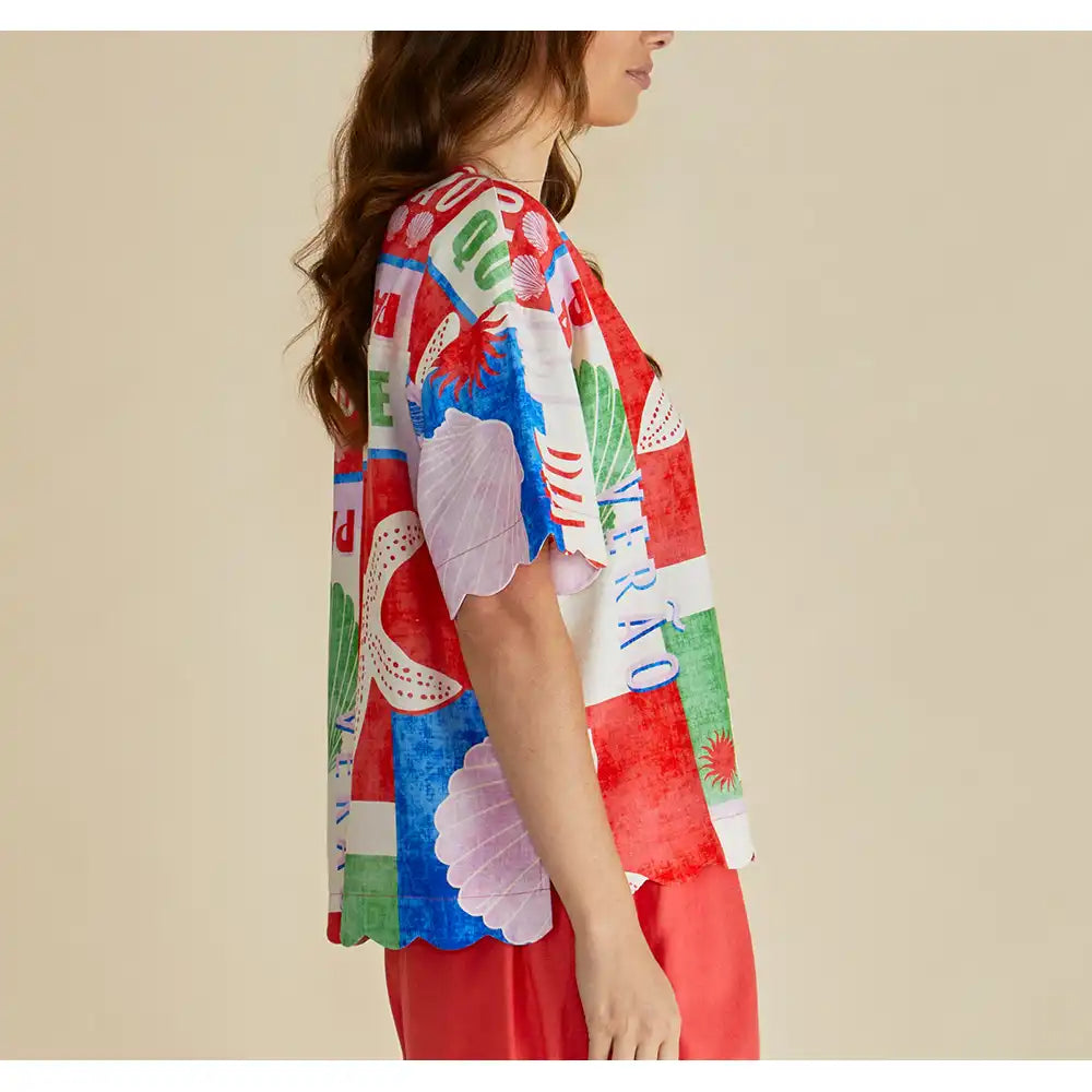 Sea Scarlett Shirt - Seashell Print