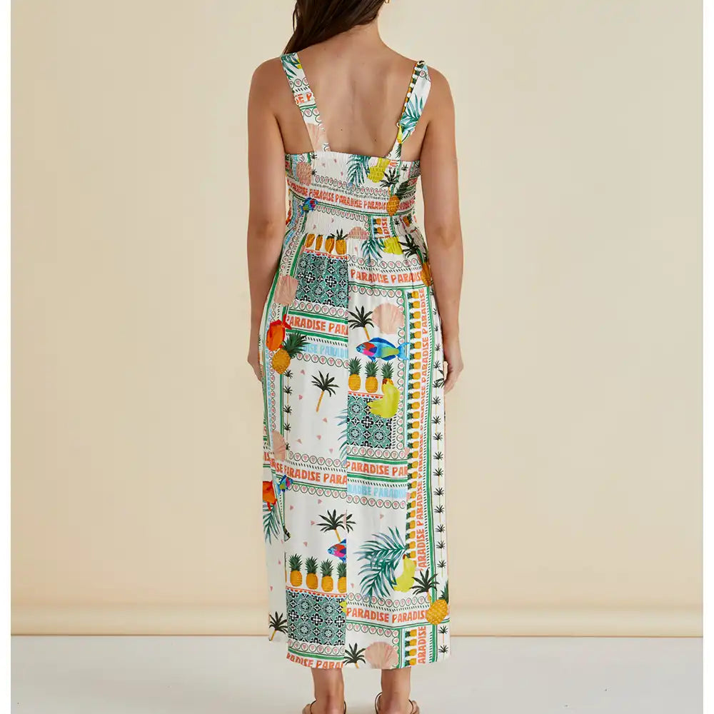 Tegan Midi Dress - Paradise Print