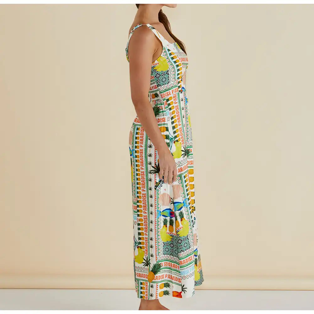 Tegan Midi Dress - Paradise Print