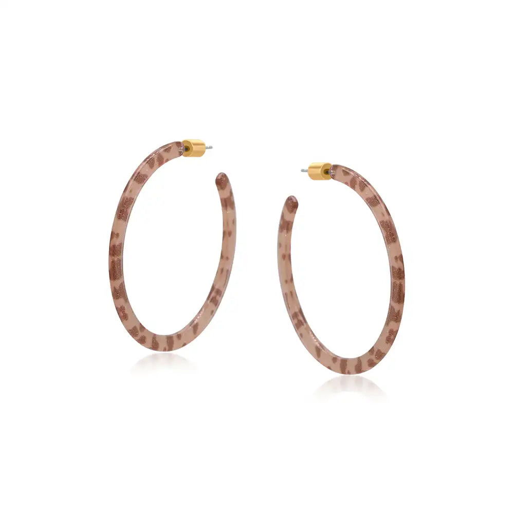 Madrid Large Hoop Earrings - Pale Brick