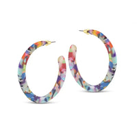 Mutli coloured hoop earrings 