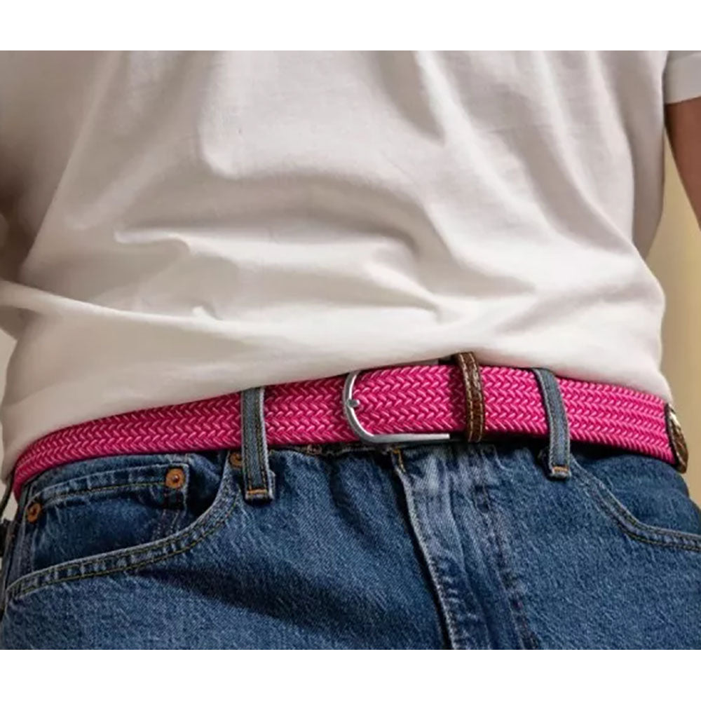 Billy Belts Woven Elasticated Belt - Pepe Pink