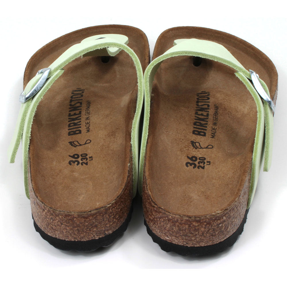 Birkenstock Leather Gizeh Sandals in Lime