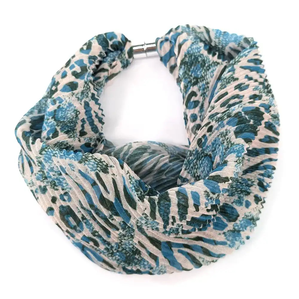 Patterned scarf on a white background