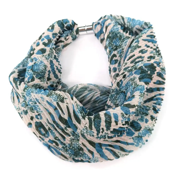 Patterned scarf on a white background