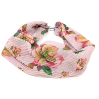Pale pink scarf with flowers