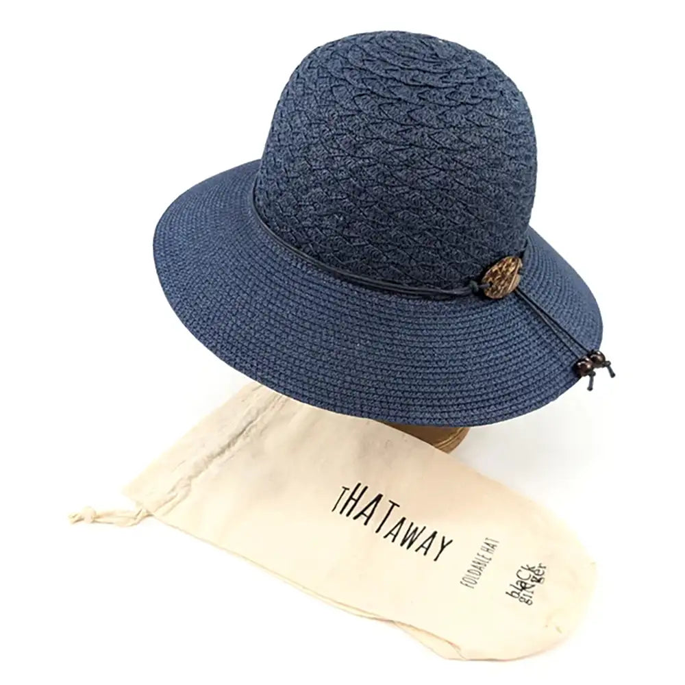 Foldable Cloche Hat - Dark Blue