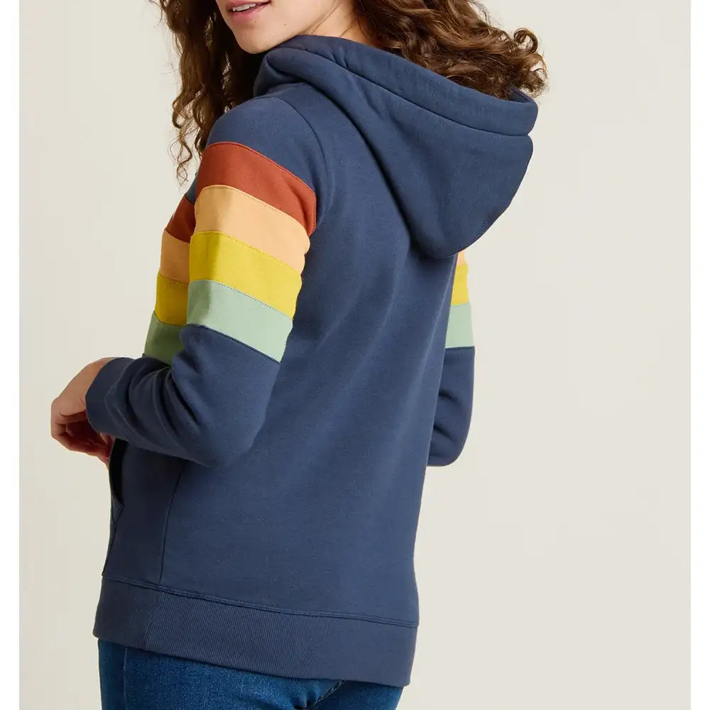 Elsie Striped Hoodie - Navy Blue