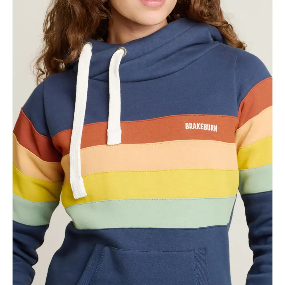 Elsie Striped Hoodie - Navy Blue