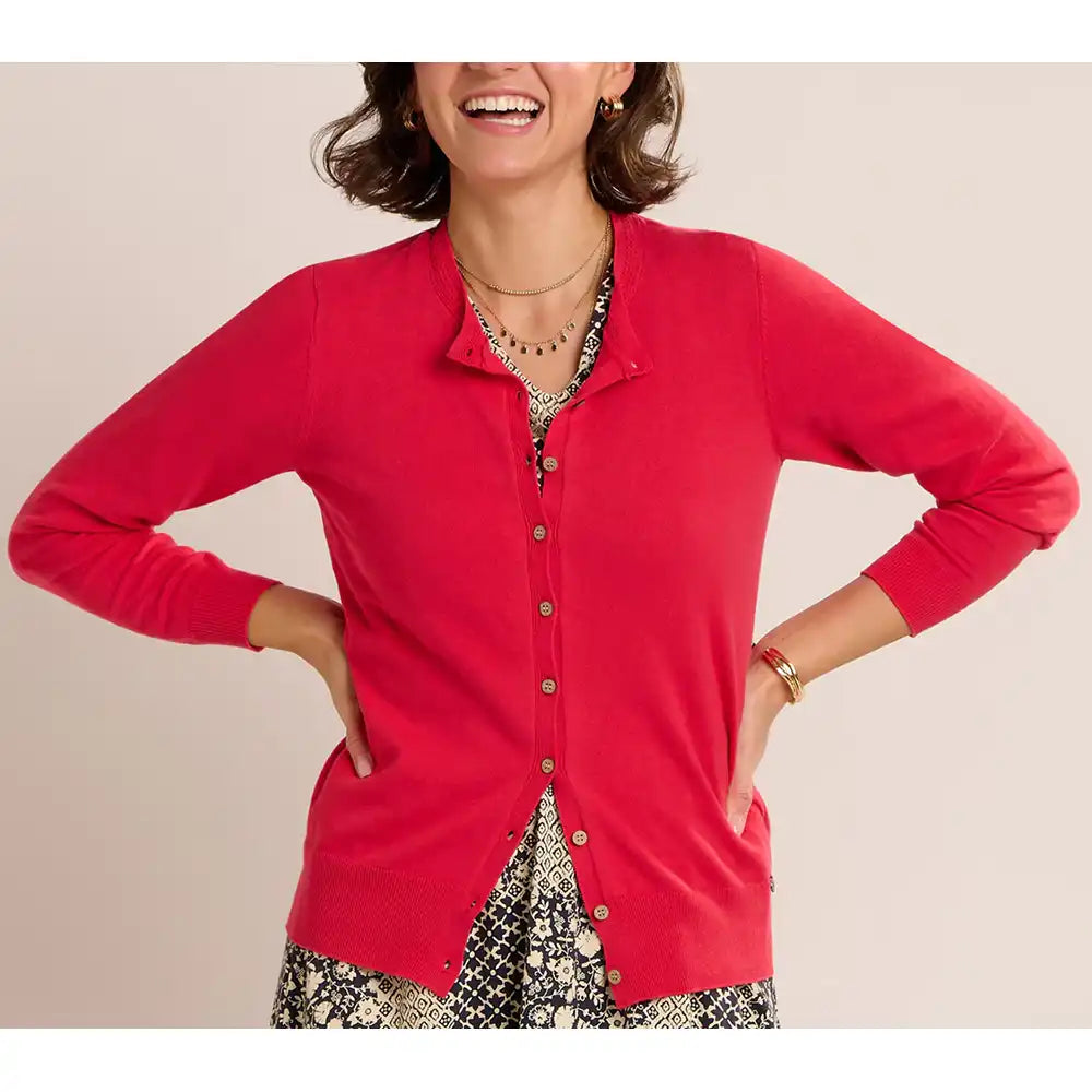 Winterberry Classic Cardigan - Red