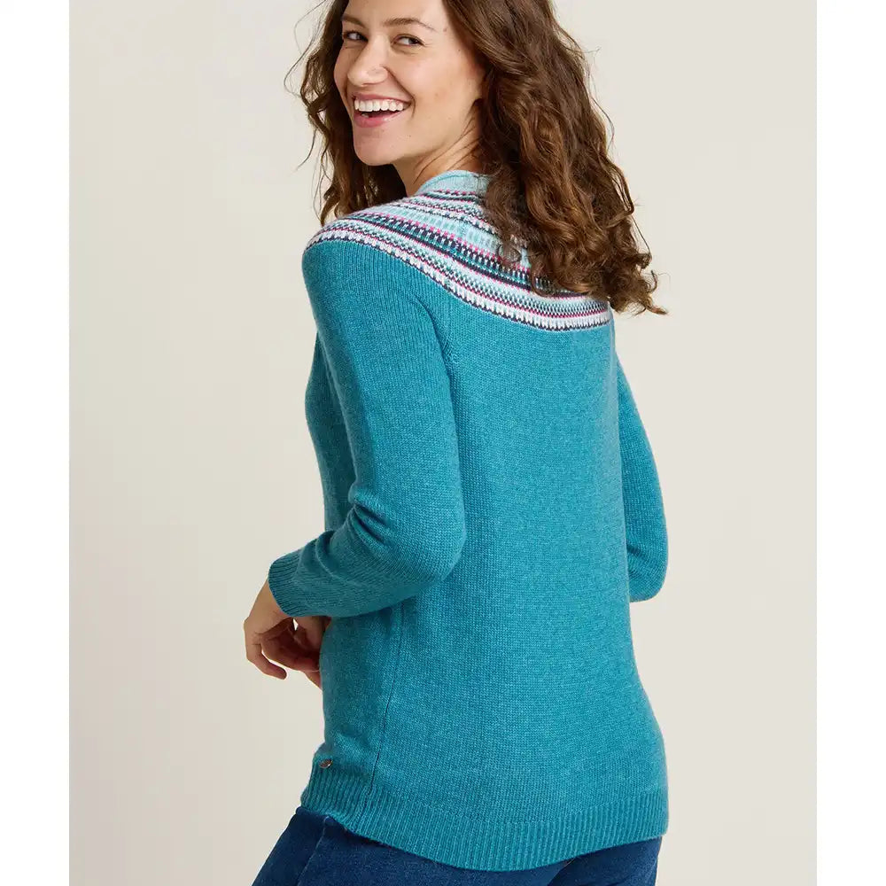 Fair Isle Knitted Crew Neck Blue