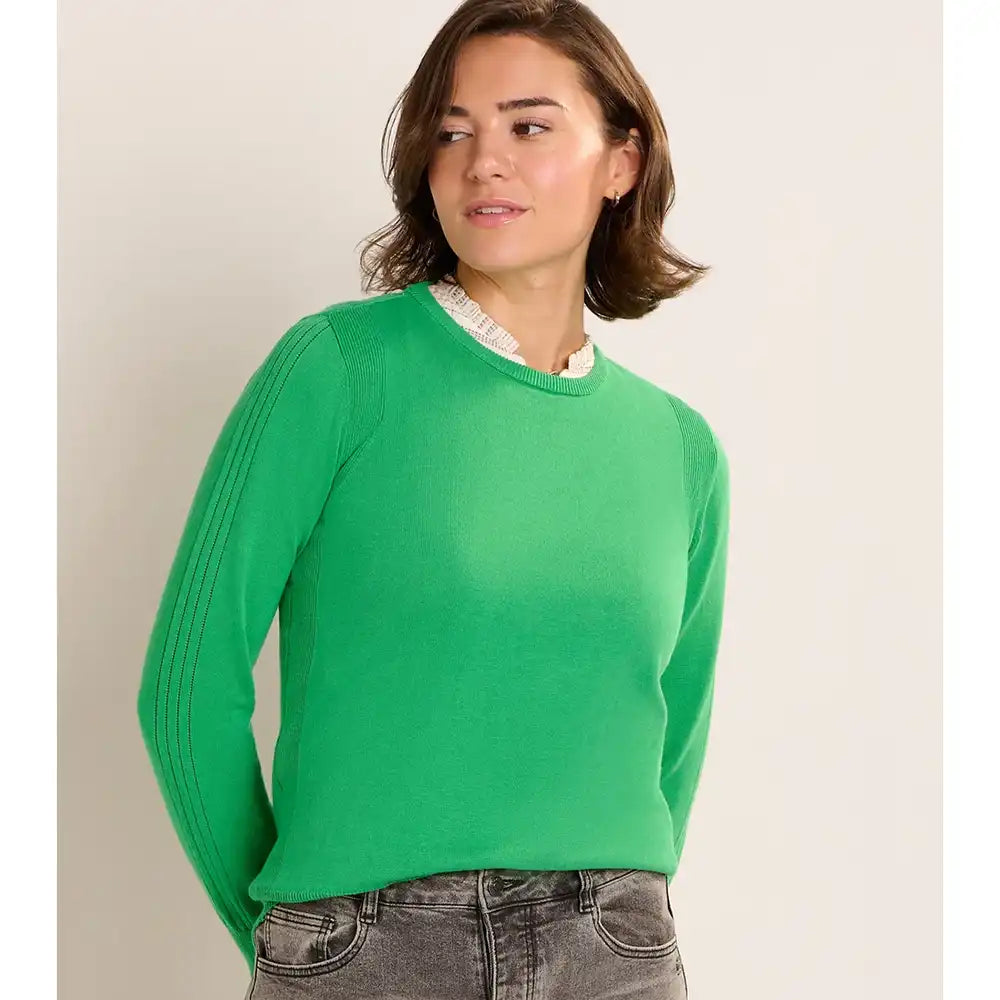 Vertu Fine Knit Jumper - Kelly Green