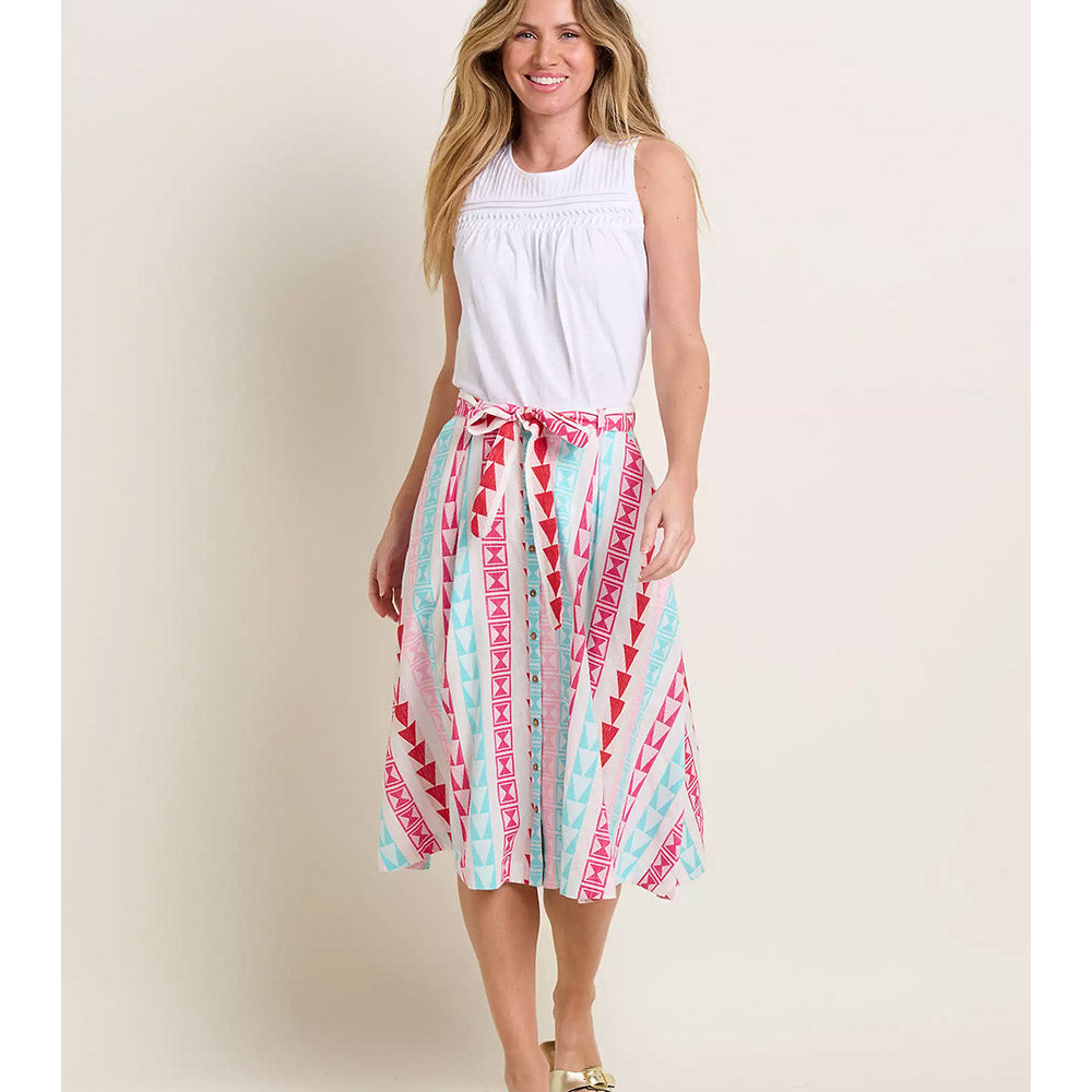 Boho Aztec Inspired Skirt - Pink & Blue