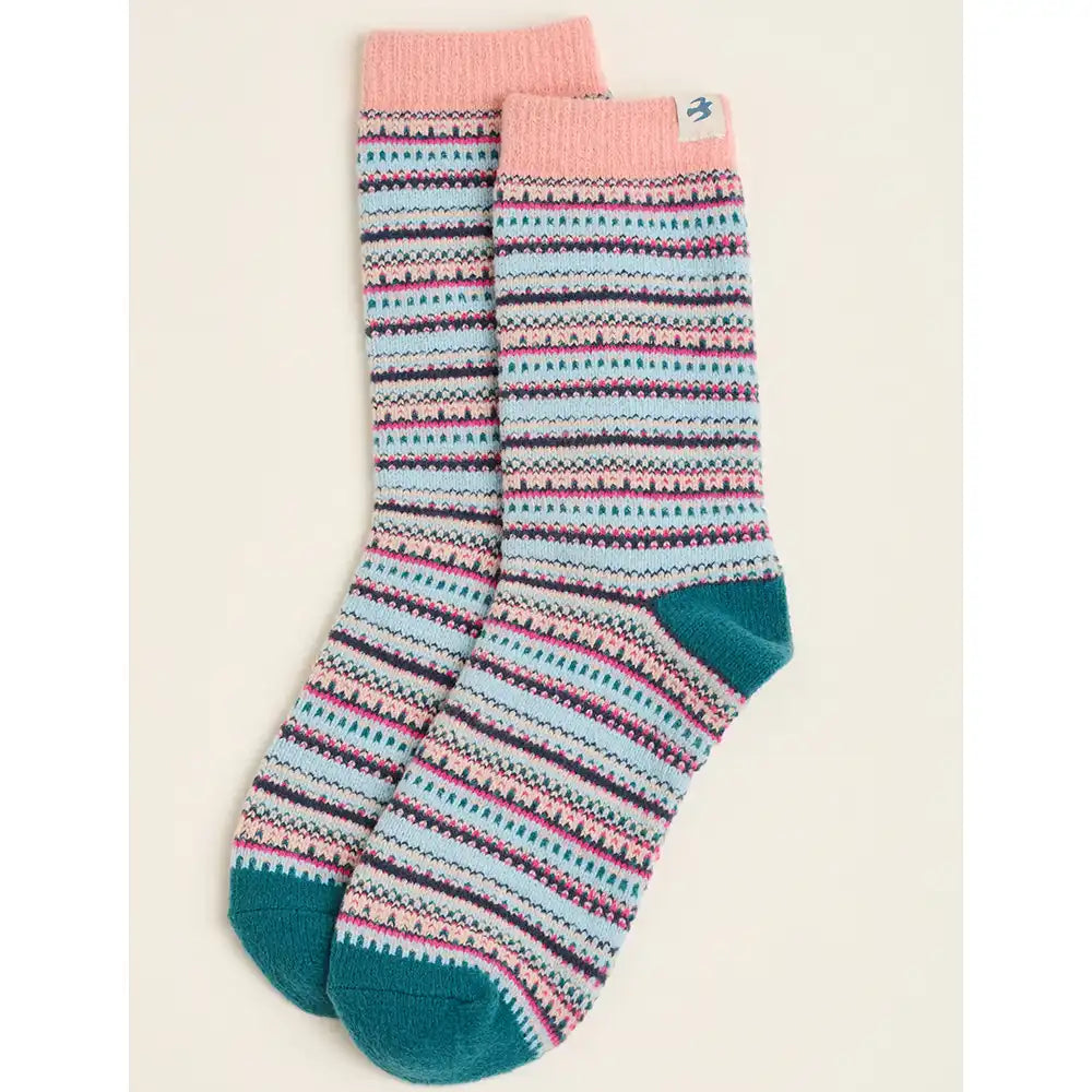 Fair Isle Winter Socks - Pastel Multi