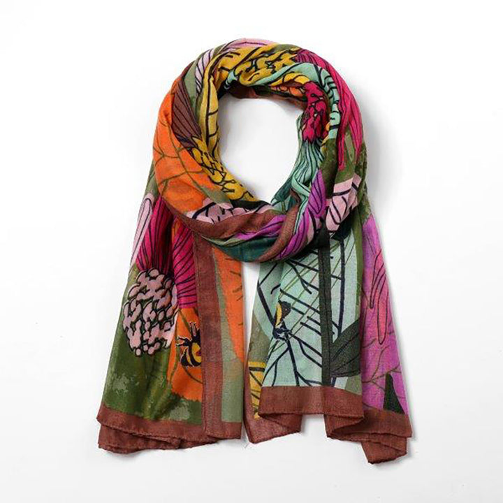 Busy Bee Recycled Scarf - Mustard