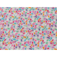 Butterfly Fashion confetti print scarf. Fabric close up.