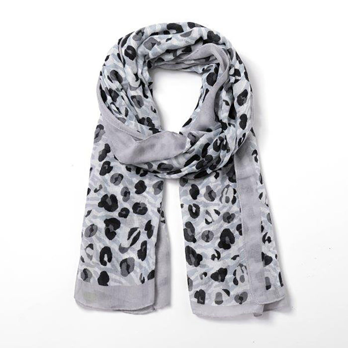 Butterfly Fashion grey animal print scarf.