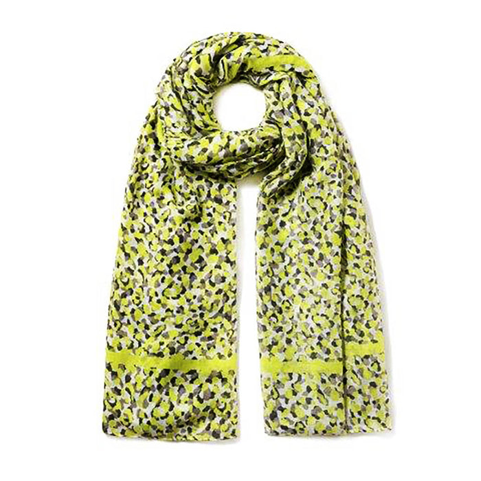 Butterfly Fashion neon yellow leopard print scarf.