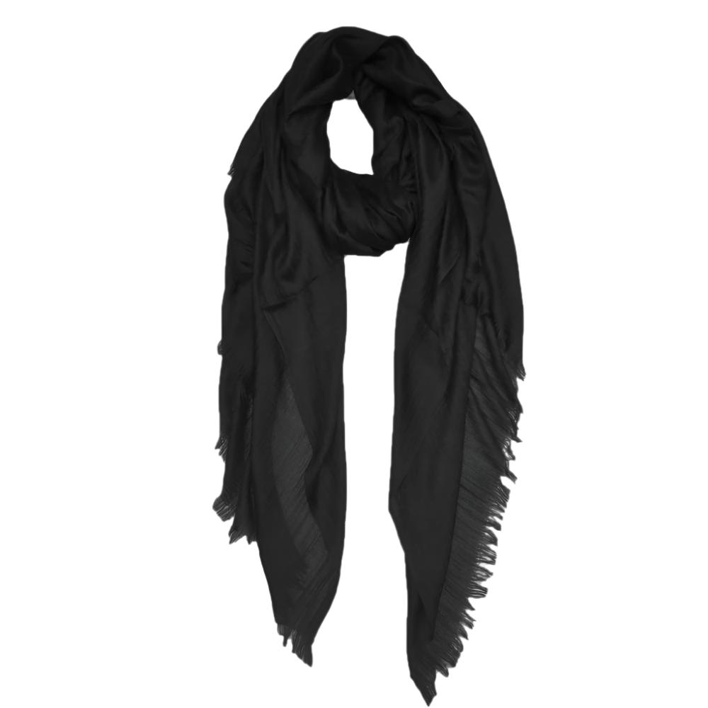 Butterfly Fashion plain black scarf.