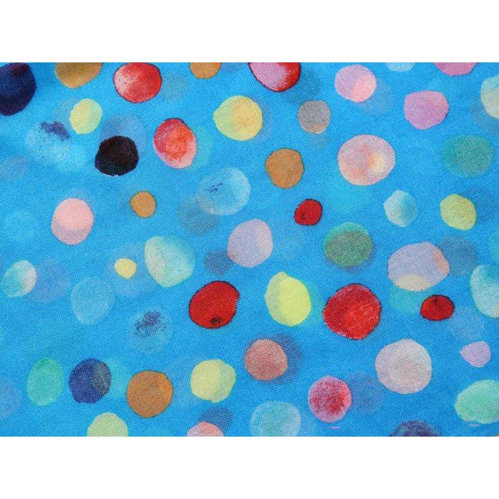 Watercolour Spot Recycled Scarf Blue