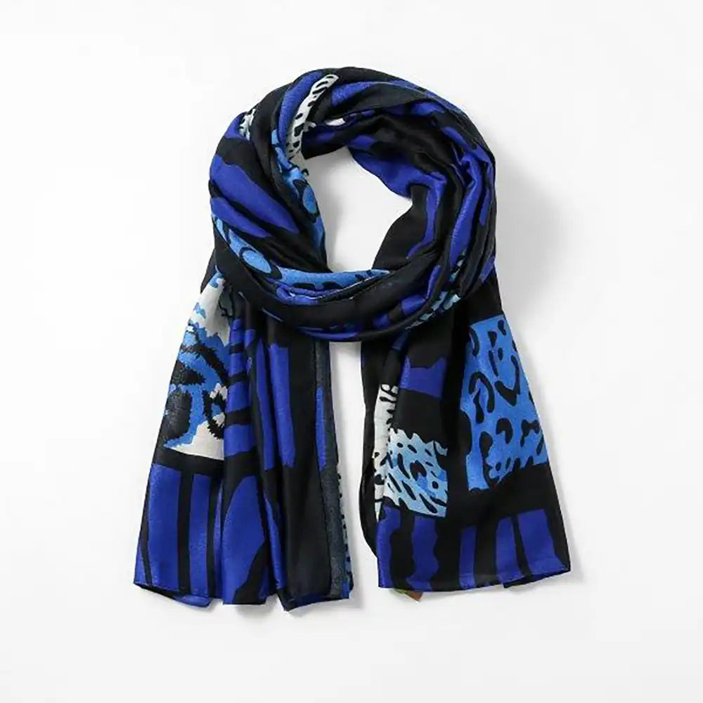 Animal Print 23 Recycled Scarf - Blue