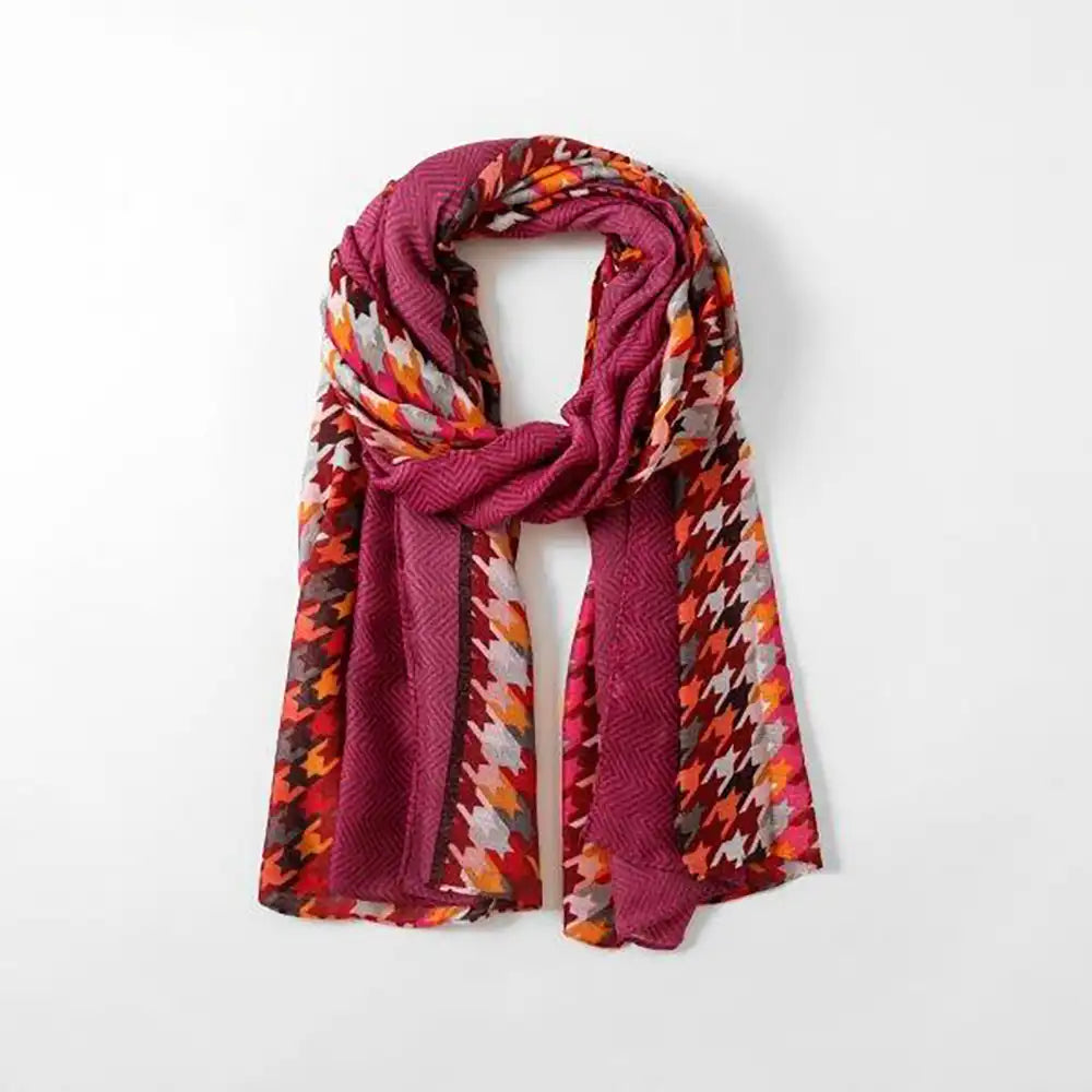 Hounds Tooth Recycled Scarf