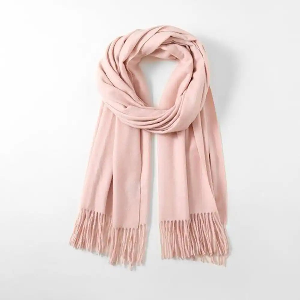 Cashmere Blend Winter Scarf - Baby Pink