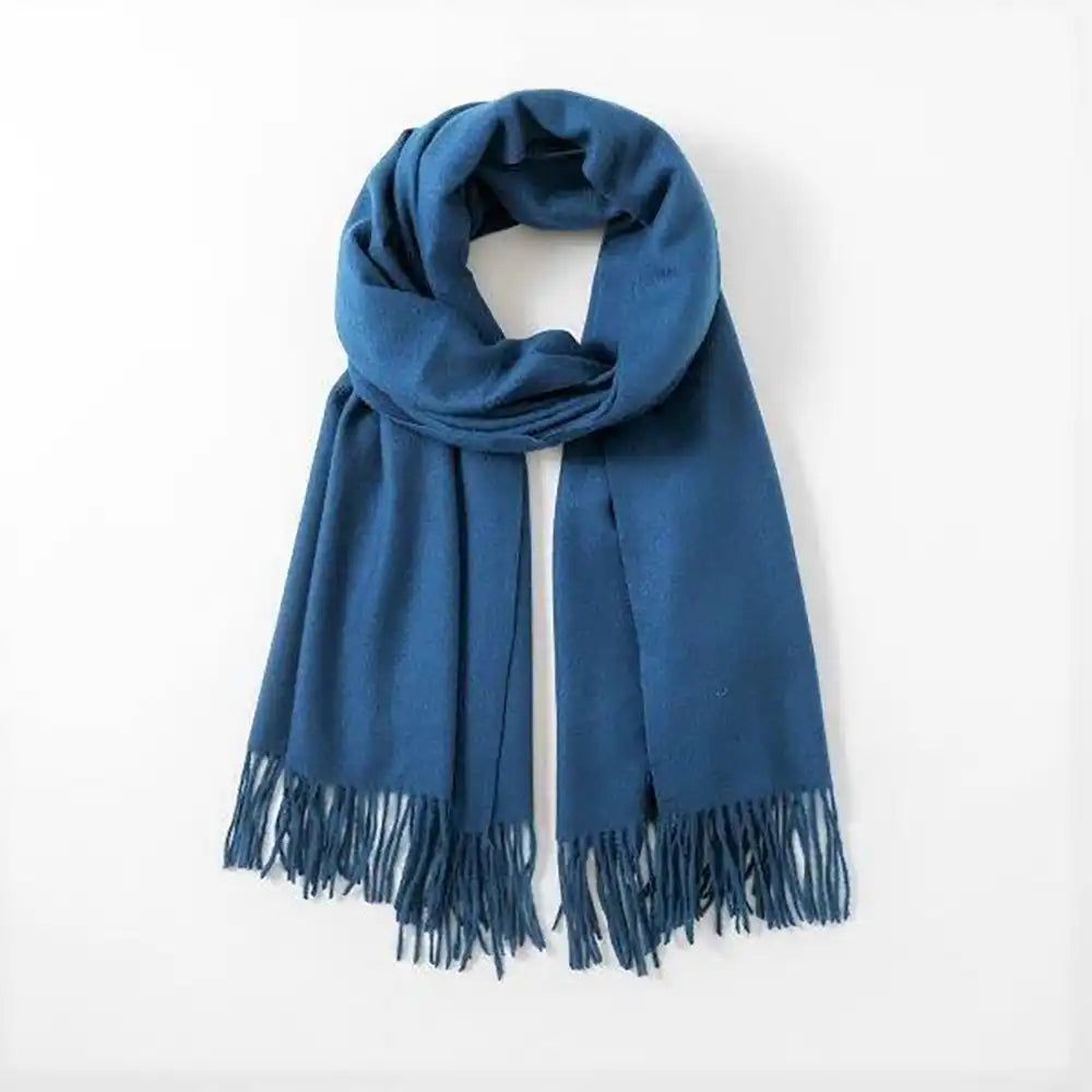 Cashmere Blend Winter Scarf - Teal