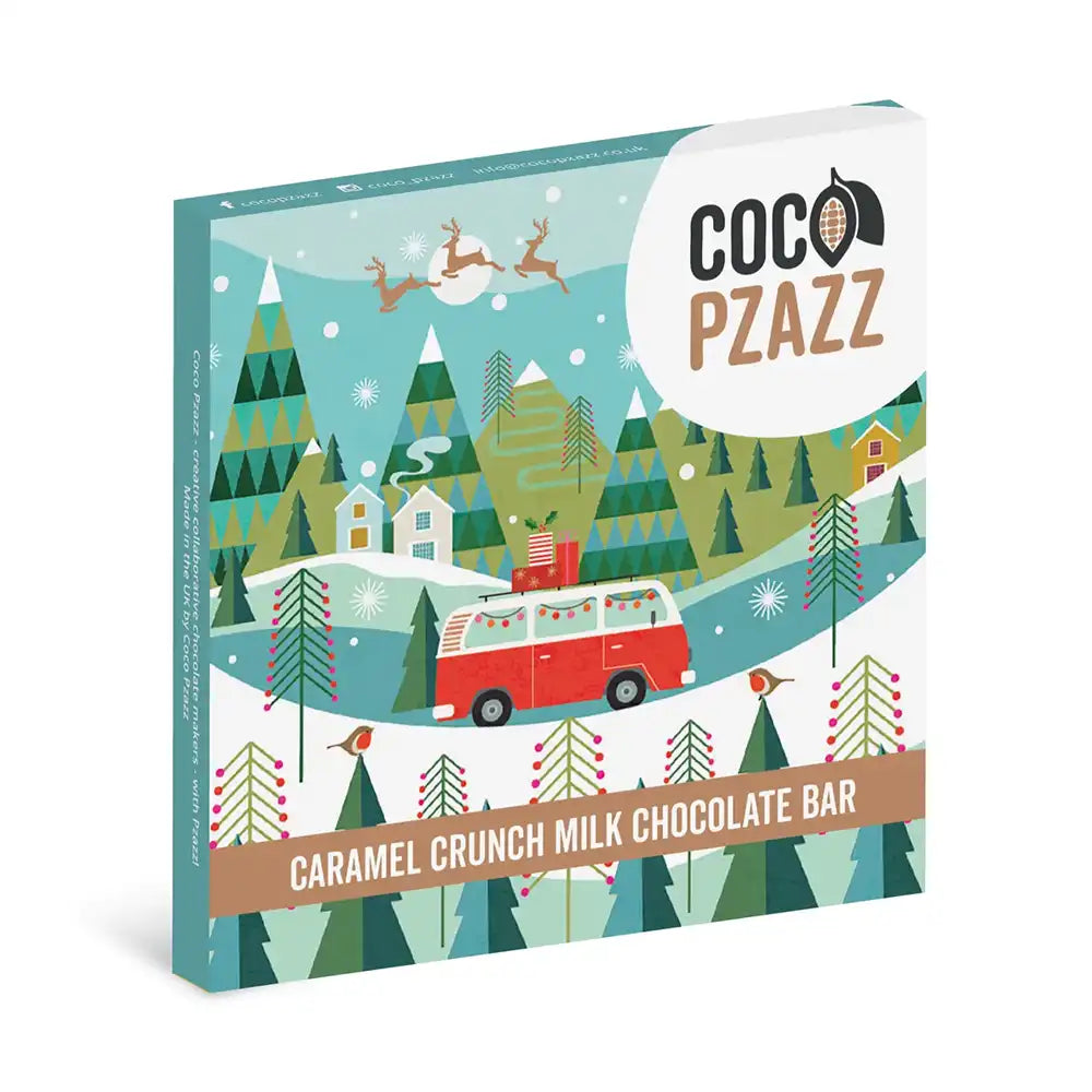 Caramel Crunch Milk Chocolate - Festive Campervan