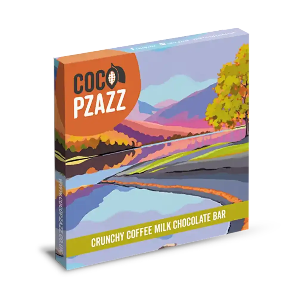 Coffee Crunch Milk Chocolate Bar - Sue Scott's 'Coniston Water'