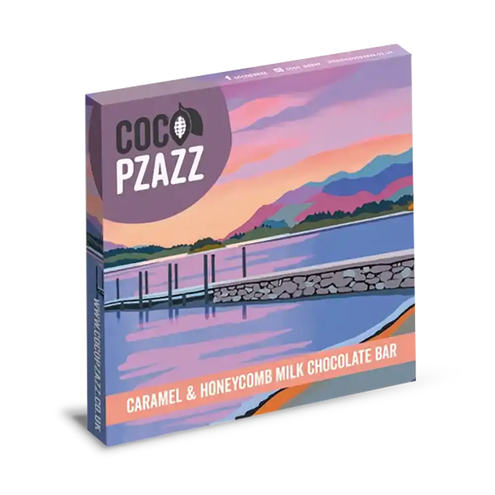 Caramel & Honeycomb Chocolate Bar - Sue Scott's 'Ashness Jetty'