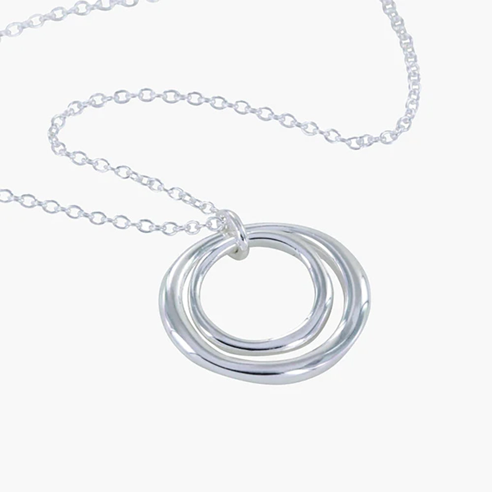 Reeves 2 Ring Silver Necklace