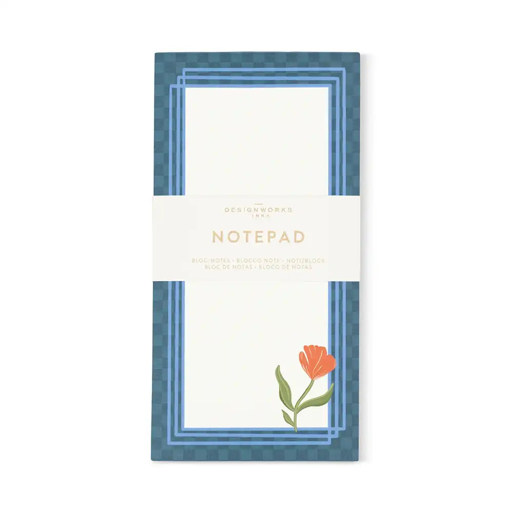 Blue framed notepad