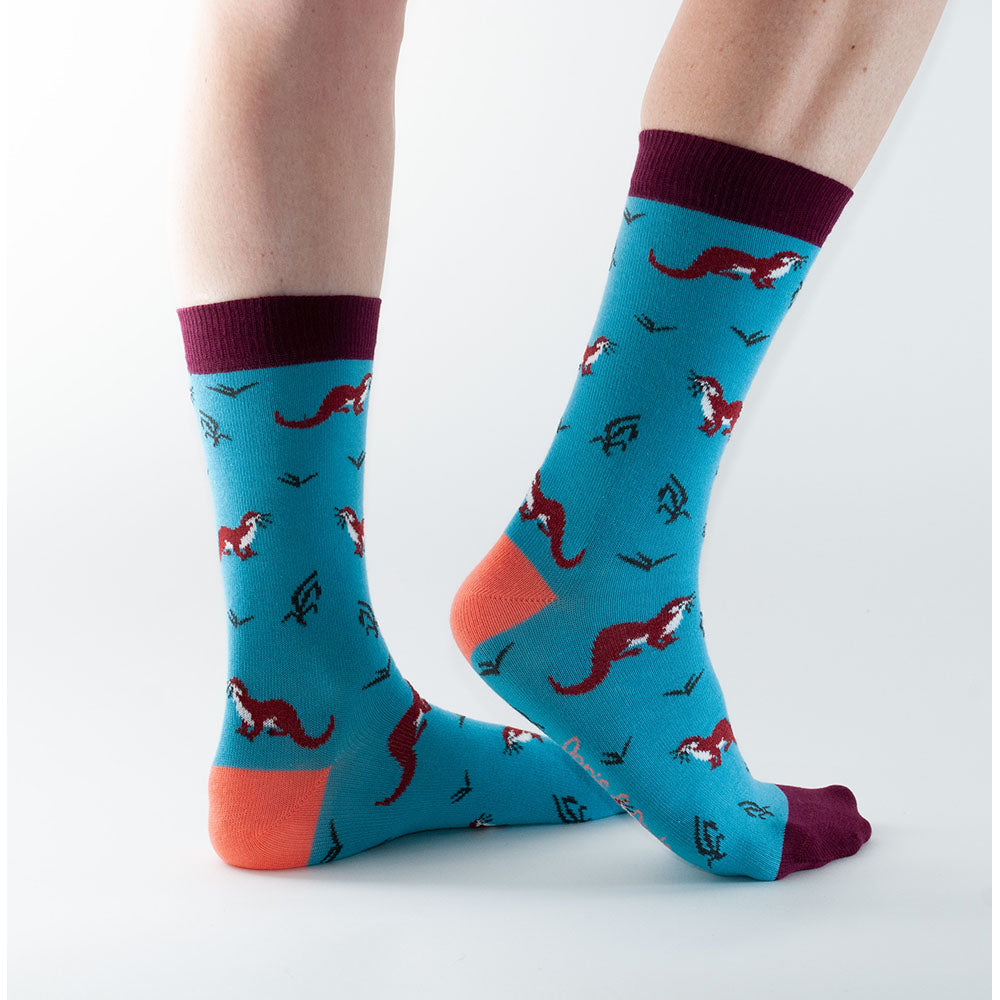 Doris & Dude Otter Bamboo Socks Blue R