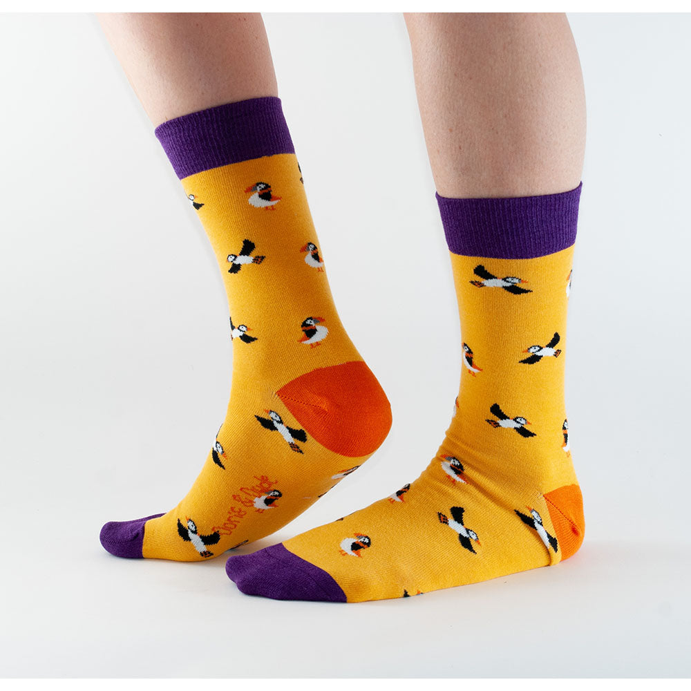 Doris & Dude Puffin Socks Gold R