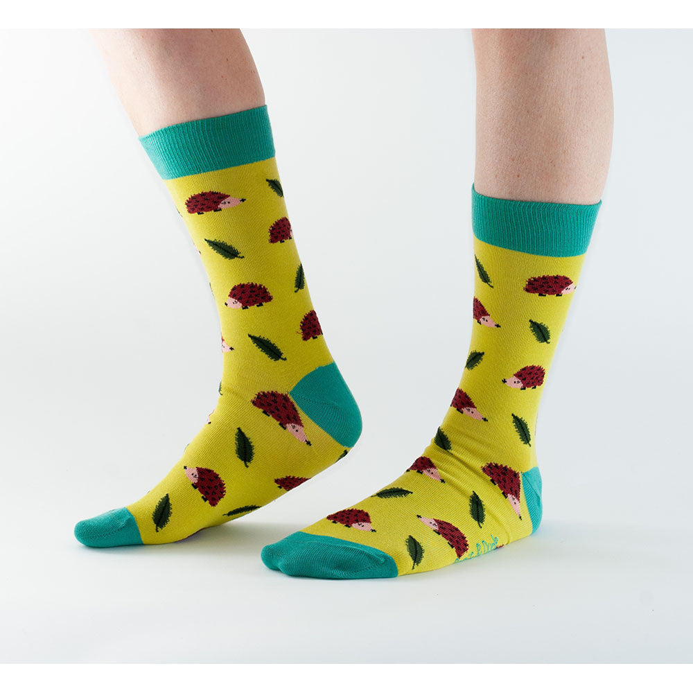 Doris & Dude Hedgehog Bamboo Socks Green R